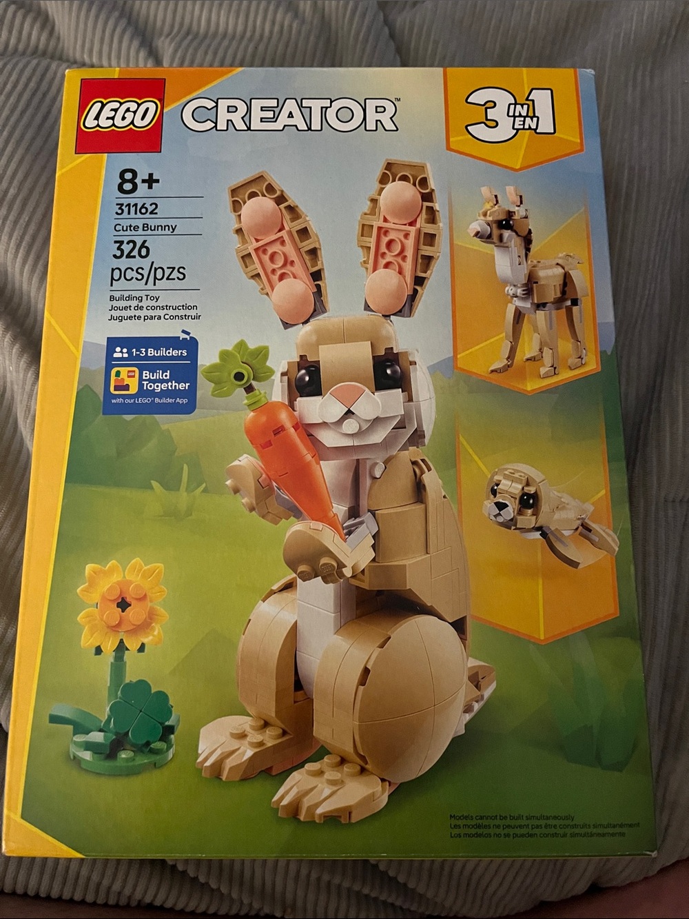 LEGO Creator Tan Bunny Building Set with Orange Carrot